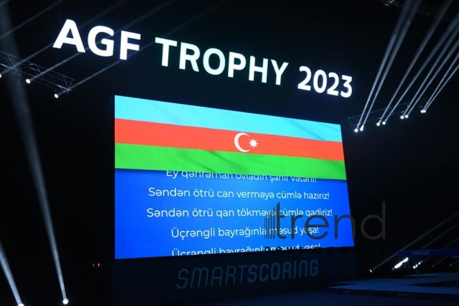В Баку состоялась торжественная церемония открытия Кубка мира по прыжкам на батуте Азербайджан Баку 18 февраля 2023
